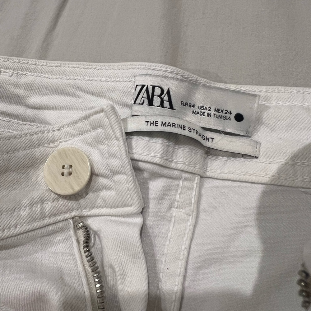 Zara White Flare Jeans